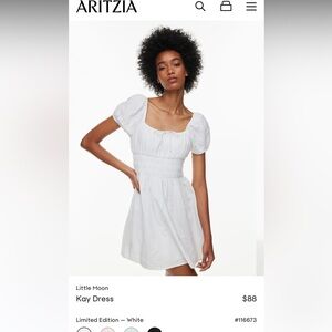 ARITZIA SUNDAY BEST WHITE COTTON DRESS